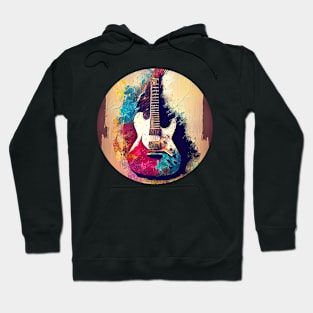 Abstract drawing, musical instrument, electric Rock guitar Hoodie